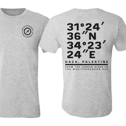 Gaza Coordinates Palestine Tshirt