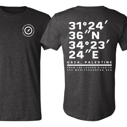 Gaza Coordinates Palestine Tshirt