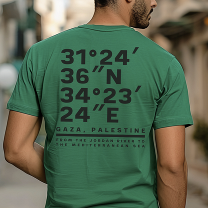 Gaza Coordinates Palestine Tshirt