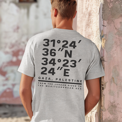 Gaza Coordinates Palestine Tshirt