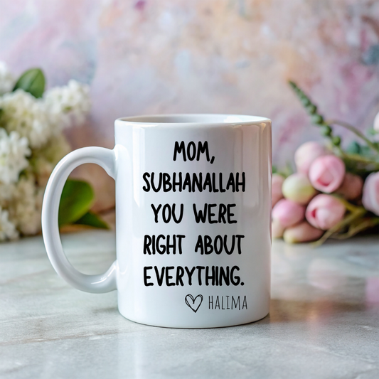 Personalized You Were Right Muslim Mom Mug