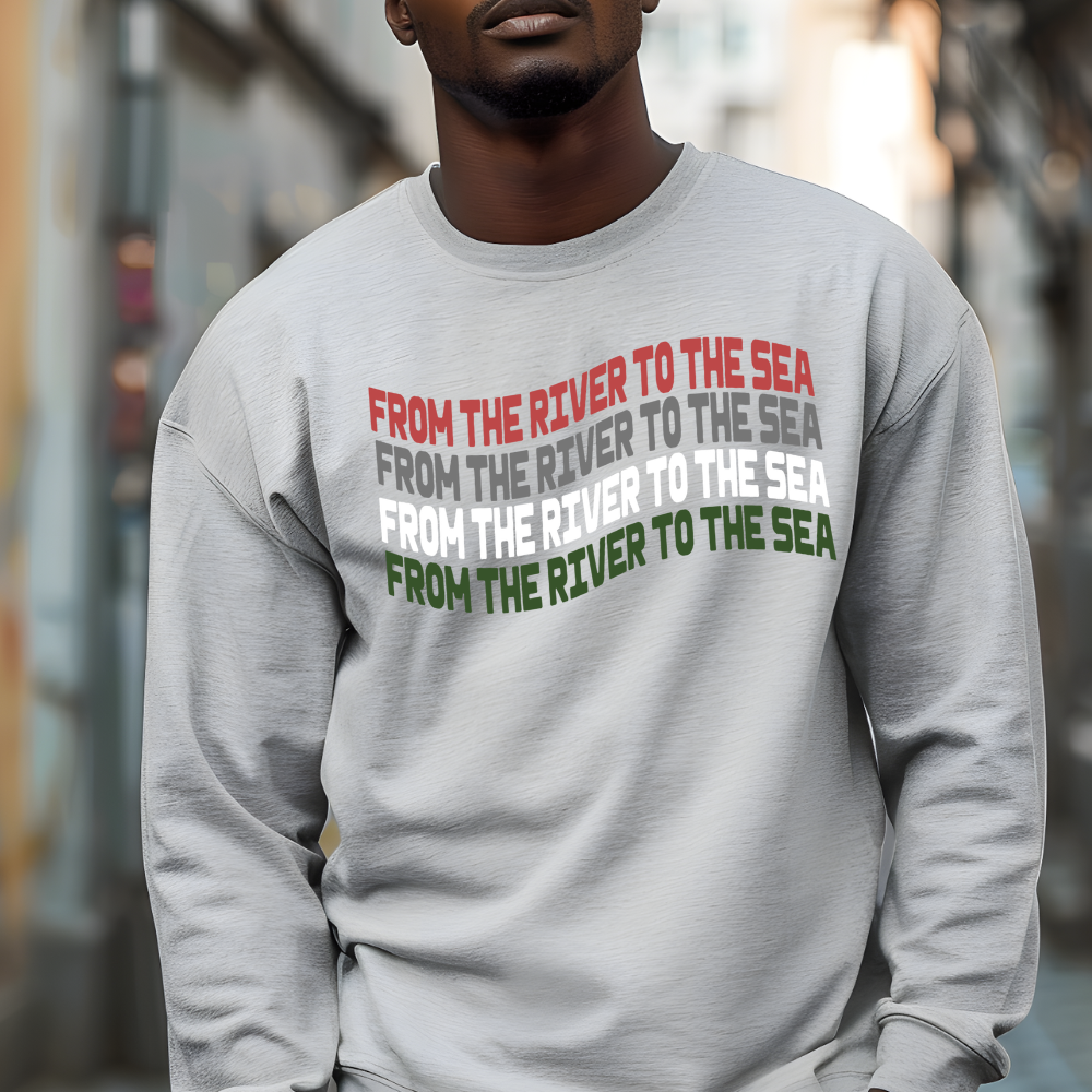 Wavy From the River to the Sea Long Sleeve Tshirt