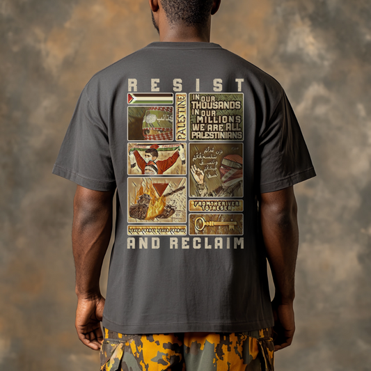 Resist and Reclaim 2 Palestine Collage Tshirt