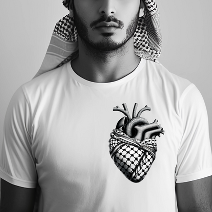 Anatomical Heart with Keffiyeh Palestine Tshirt