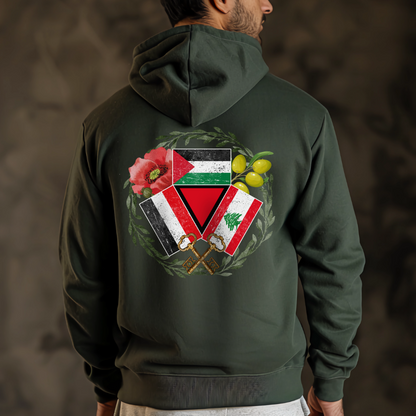 Trilogy of Brothers Palestine Yemen Lebanon Hoodie