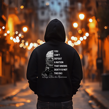 You Can't Defeat a Nation Palestine ZIP UP Hoodie