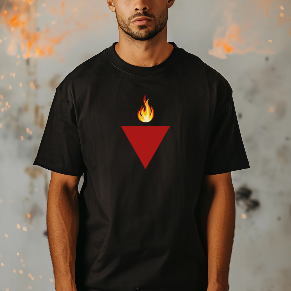 Resistance Red Triangle with Flame Tshirt