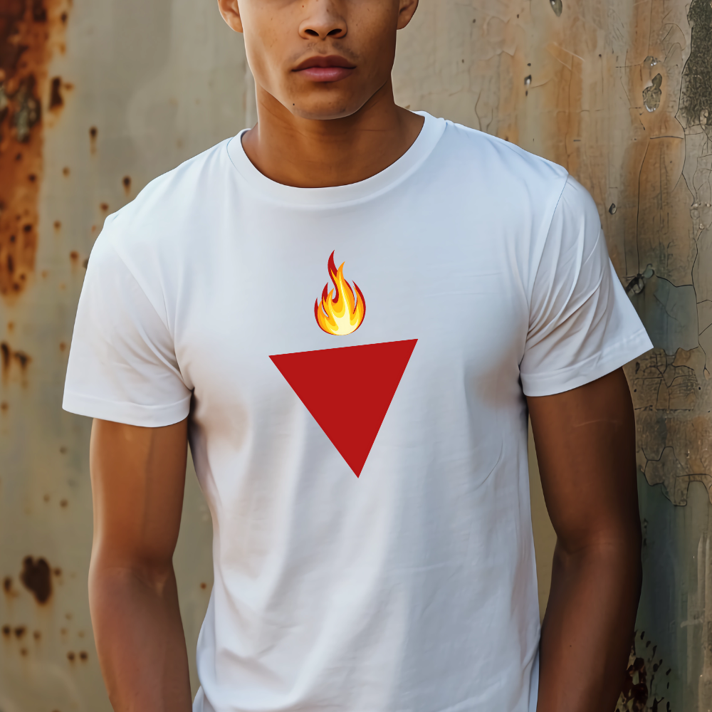 Resistance Red Triangle with Flame Tshirt