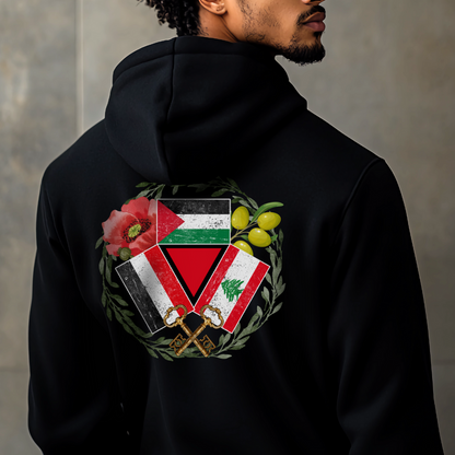 Trilogy of Brothers Palestine Yemen Lebanon Hoodie