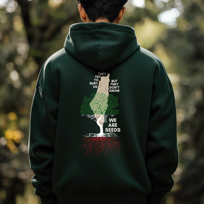 They Try to Bury Us But We Are Seeds Palestinian Map Hoodie