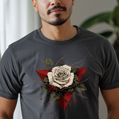 Beautiful White Rose Palestinian Resistance Tshirt