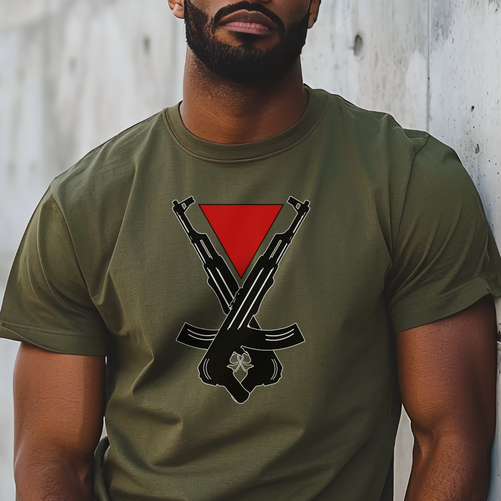 Red Triangle with Weapons of Revenge Tshirts