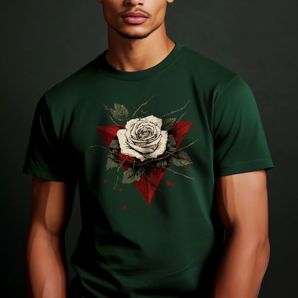 Beautiful White Rose Palestinian Resistance Tshirt