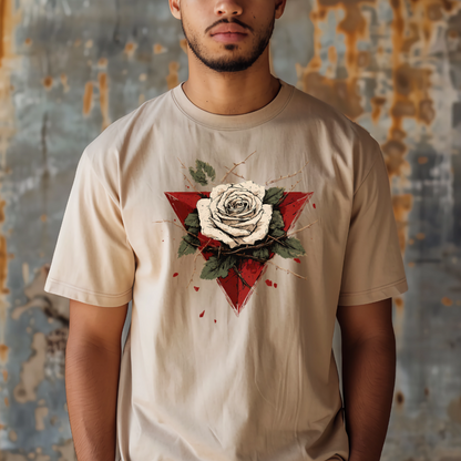 Beautiful White Rose Palestinian Resistance Tshirt