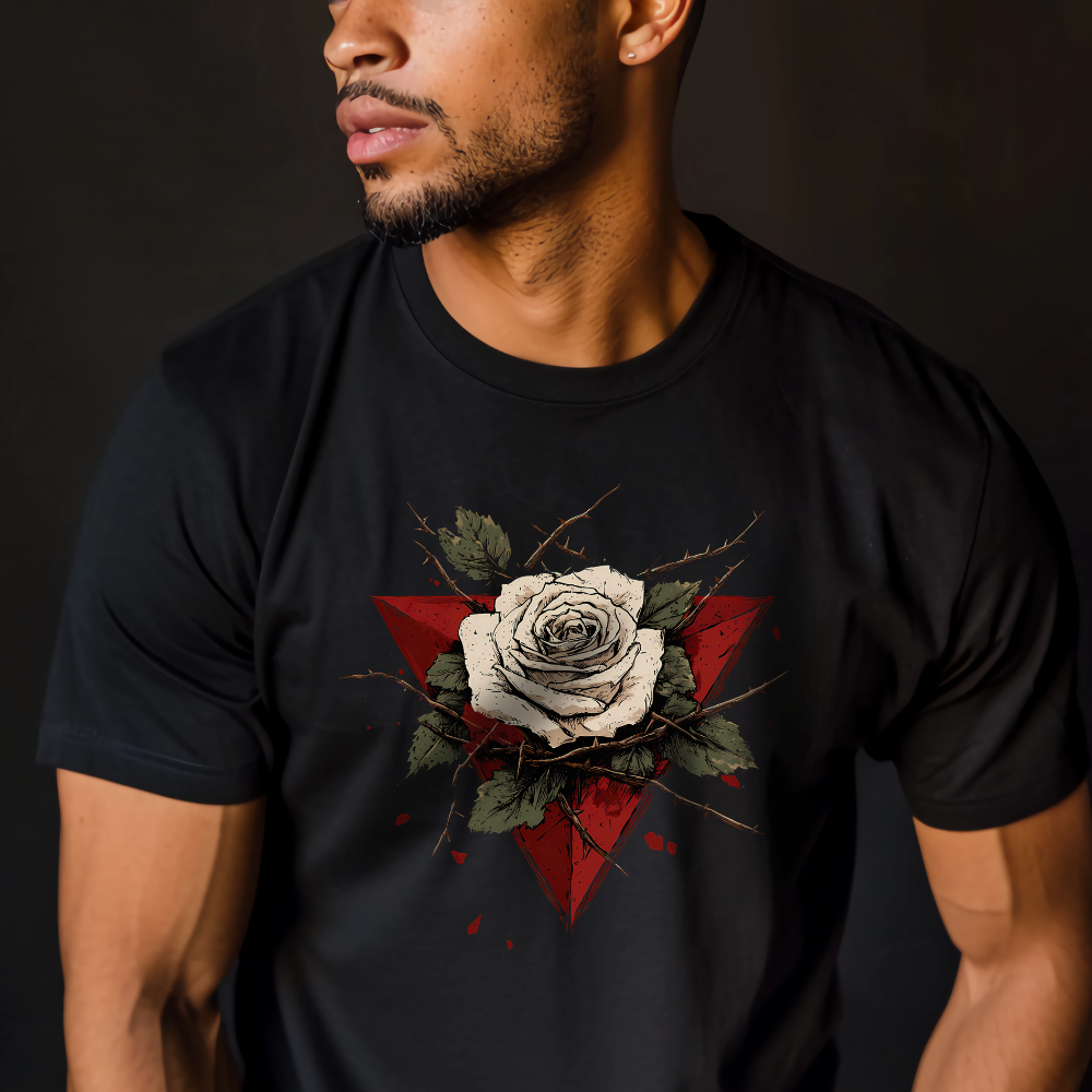 Beautiful White Rose Palestinian Resistance Tshirt