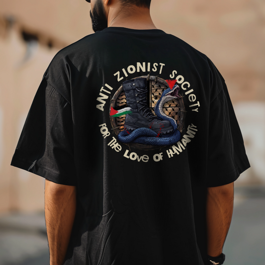 Anti Zionist Society Boot and Snake Tshirt