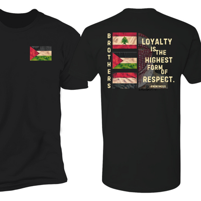 Loyalty Palestine Tshirt with Yemen and Lebanon