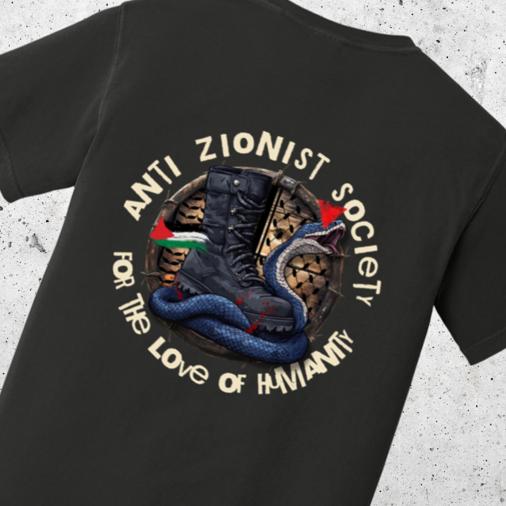 Anti Zionist Society Boot and Snake Tshirt