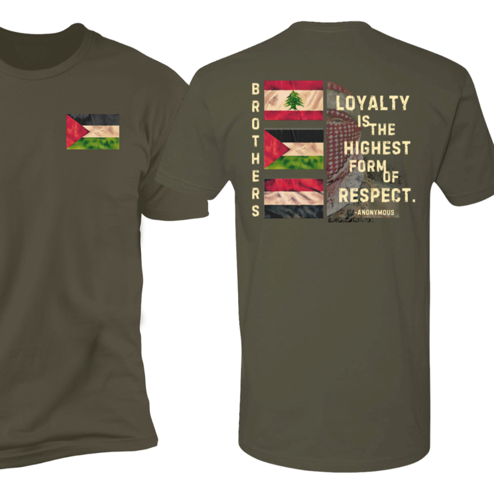 Loyalty Palestine Tshirt with Yemen and Lebanon