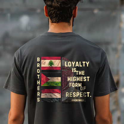 Loyalty Palestine Tshirt with Yemen and Lebanon