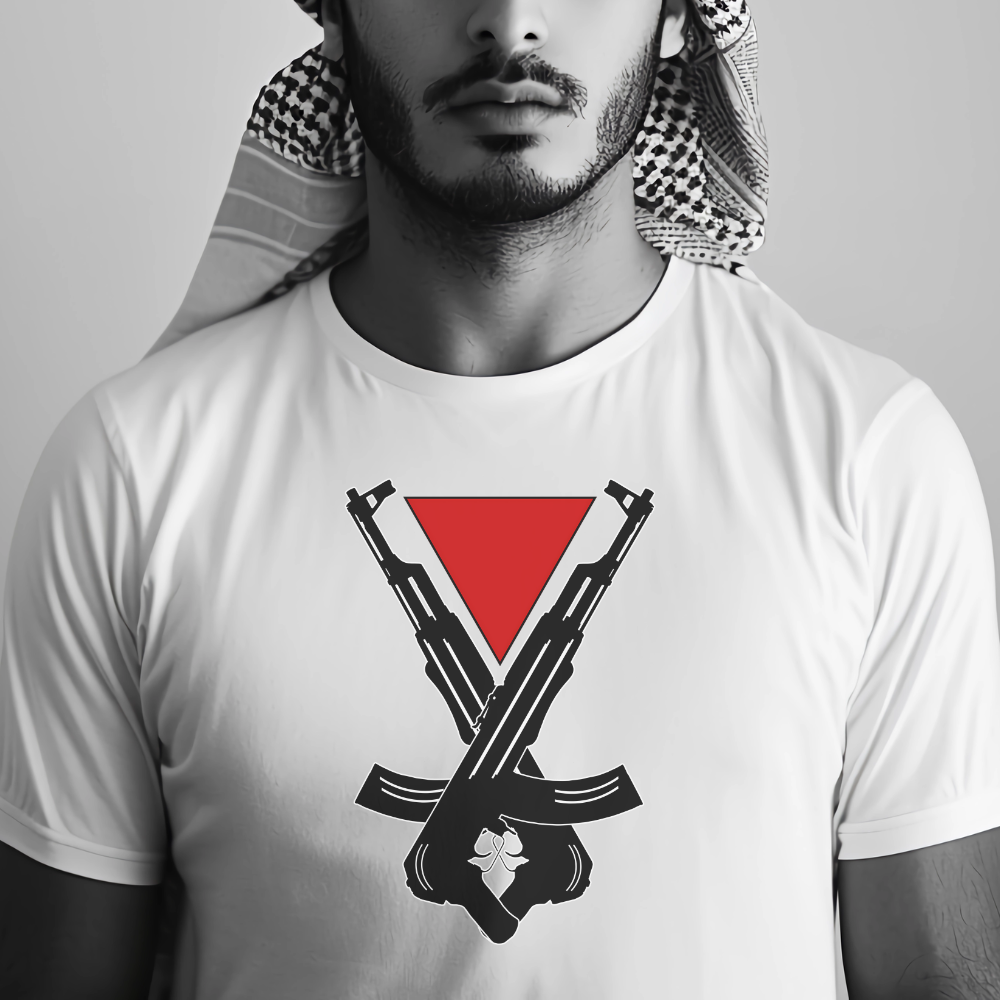 Red Triangle with Weapons of Revenge Tshirts