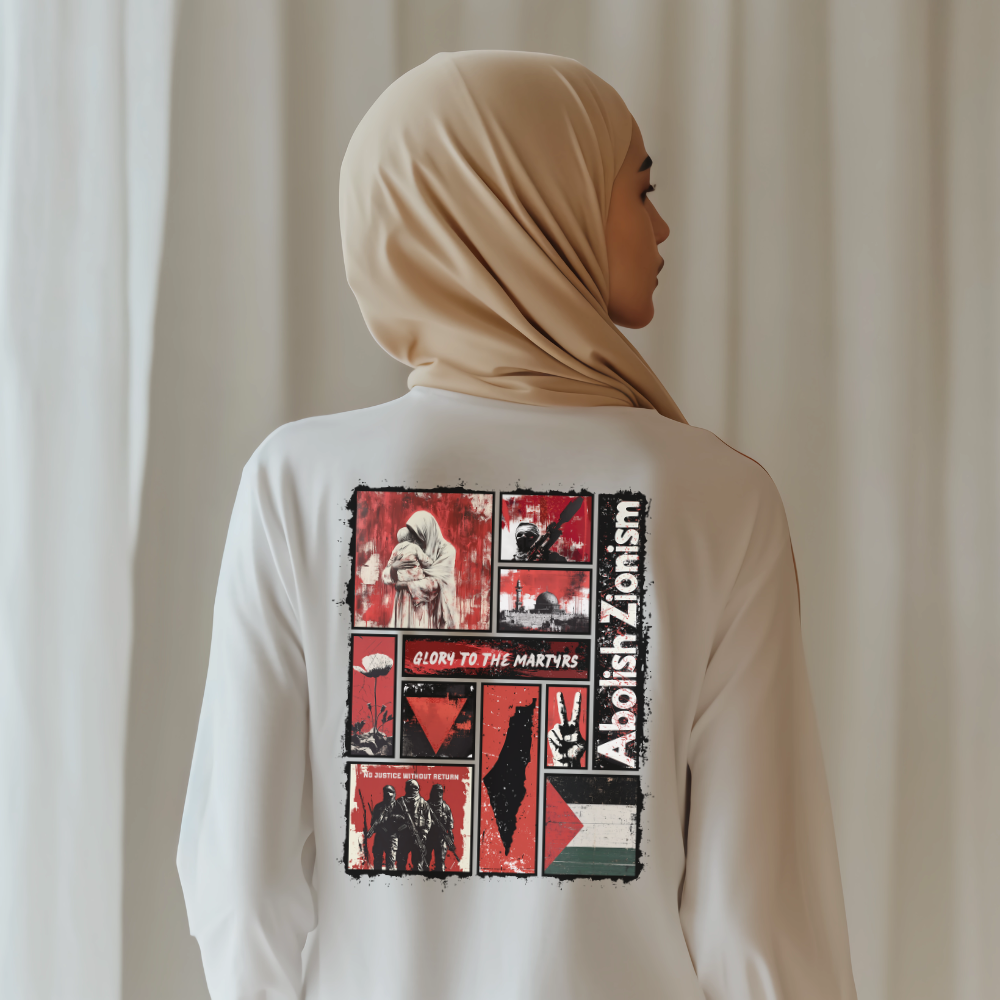 Glory to the Martyrs Red Collage Long Sleeve Tshirt