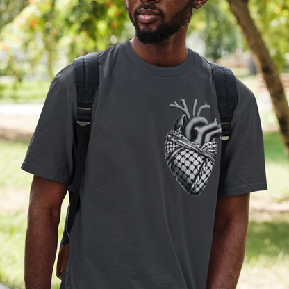 Anatomical Heart with Keffiyeh Palestine Tshirt