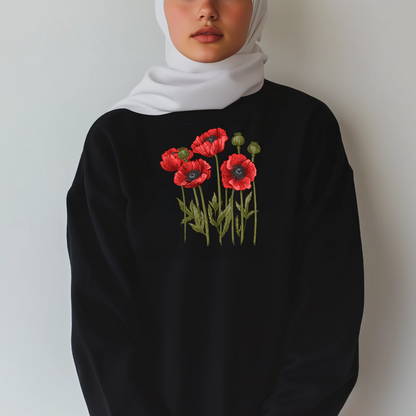 Palestinian Poppies Long Sleeve Tshirt