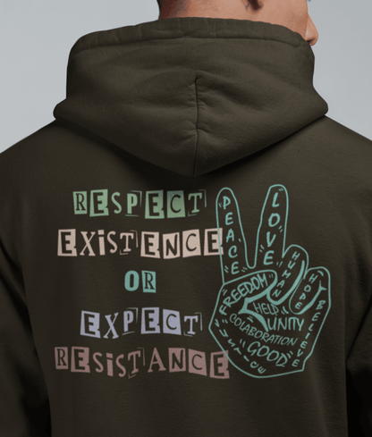 Respect Existence or Expect Resistance Pullover Colorful Hoodie - SunnahBay