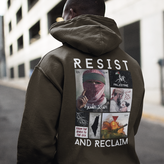 Resist and Reclaim Palestine Original Collage Hoodie