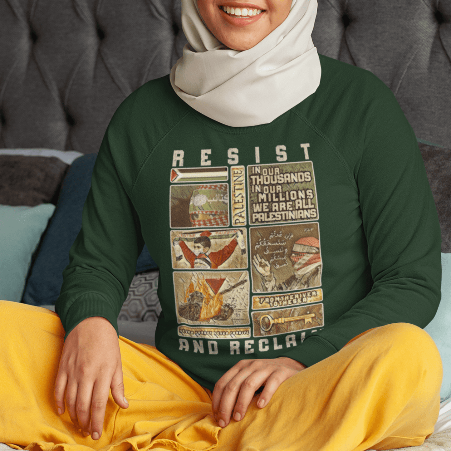 Resist and Reclaim 2 Palestine Support Sweatshirt