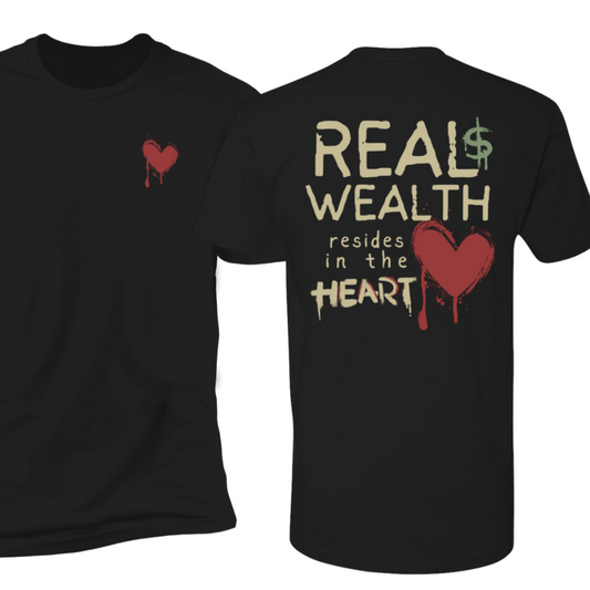 Real Wealth Resides in the Heart Islamic Tshirt