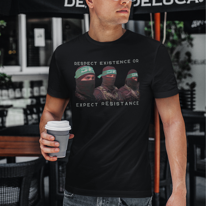 Respect Existence or Expect Resistance Palestine Fighter Tshirt