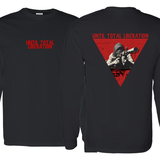 Until Total Liberation Red Triangle Palestine Long Sleeve Tshirt