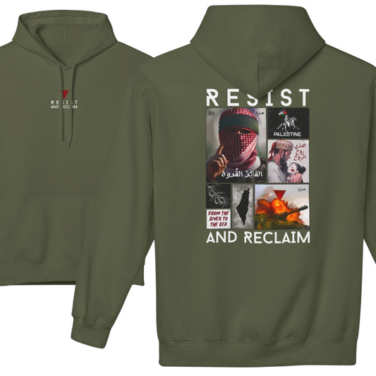 Resist and Reclaim Original Palestine Collage Hoodie