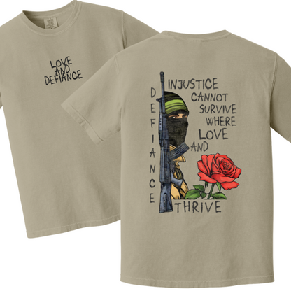 Love and Defiance Palestine Resistance Tshirt