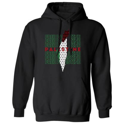 Free Palestine Green Map Hoodie