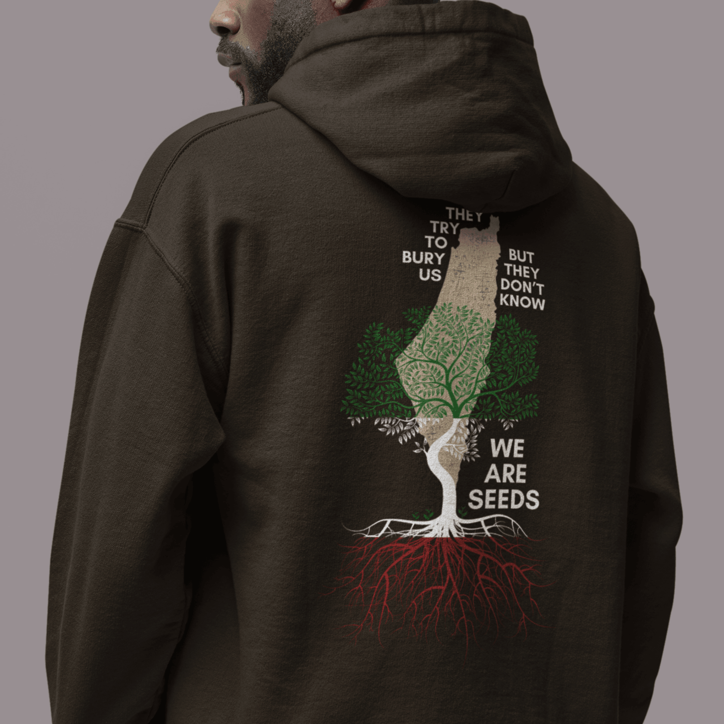 They Try to Bury Us But We Are Seeds Palestinian Map Hoodie - SunnahBay