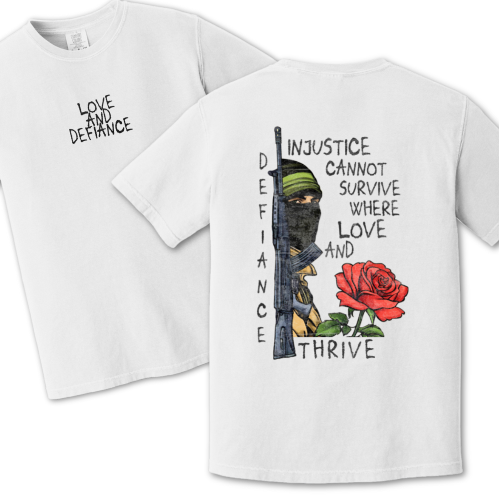 Love and Defiance Palestine Resistance Tshirt