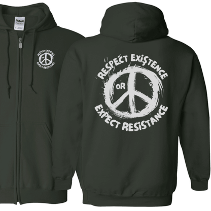 Respect Existence or Expect Resistance Zip Up Hoodie
