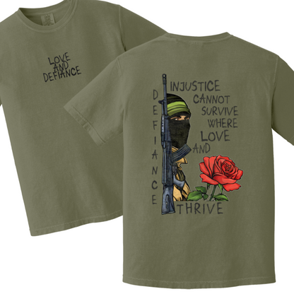 Love and Defiance Palestine Resistance Tshirt