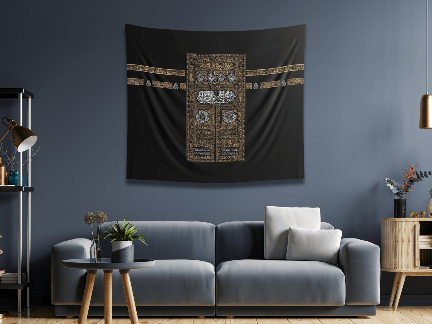 Black Kaaba Islamic Wall Cloth Tapestry - SunnahBay