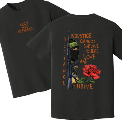 Love and Defiance Palestine Resistance Tshirt