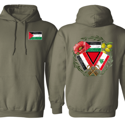 Trilogy of Brothers Palestine Yemen Lebanon Hoodie