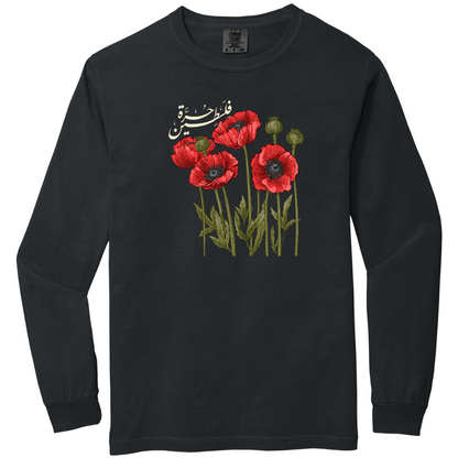 Free Palestine Red Poppy Long Sleeve Tshirt