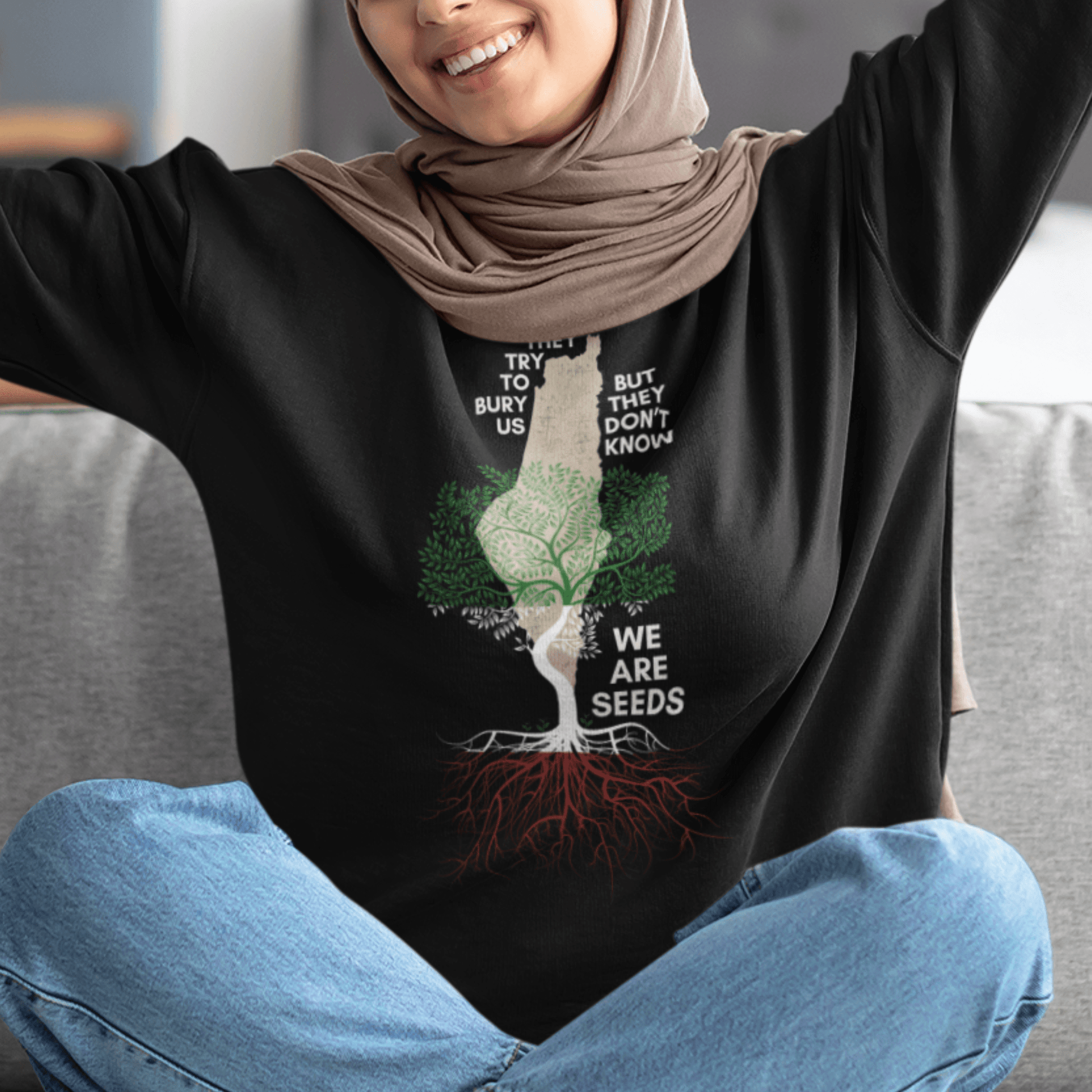 We are Seeds Long Sleeve Palestinian Tshirt - SunnahBay