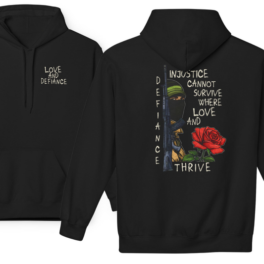Love and Defiance Palestine Resistance Hoodie