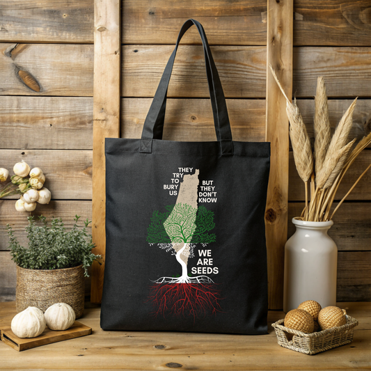They Try to Bury Us But We Are Seeds Palestine Support Tote