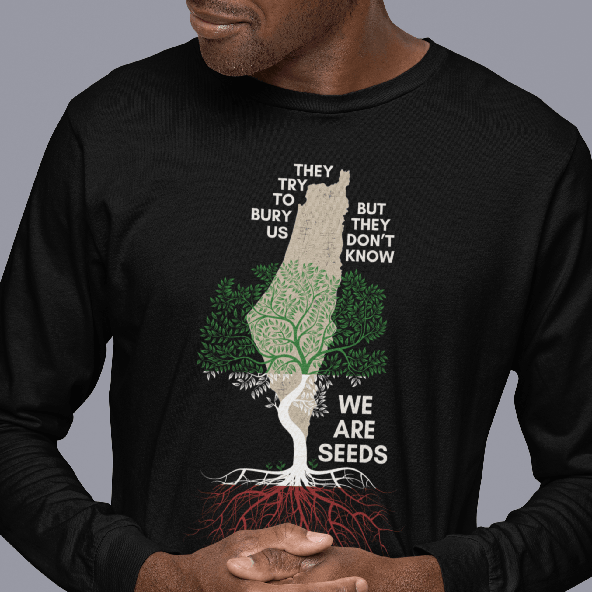 We are Seeds Long Sleeve Palestinian Tshirt - SunnahBay