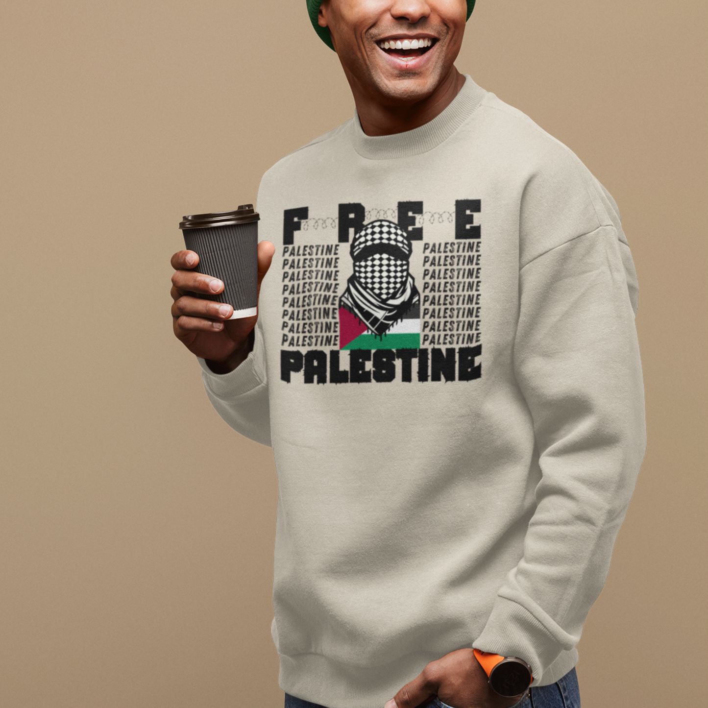 Free Palestine Keffiyeh Resistance Sweatshirt
